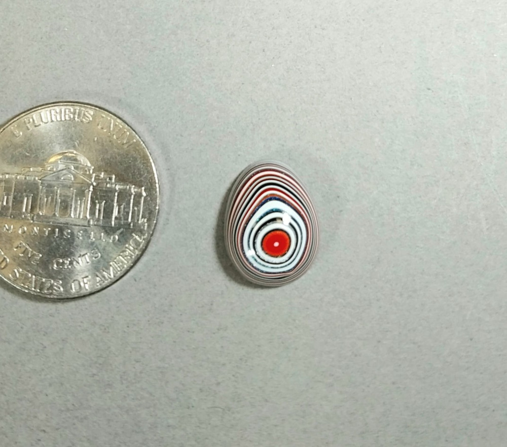 Tiny Fordite Cabochon, Fordite Ring Stone, EB120