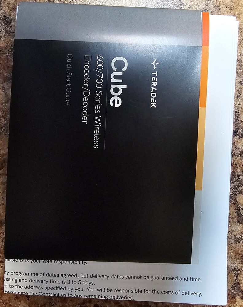 Teradek Cube 705 HEVC/AVC Encoder SDI/HDMI GbE- New In Open Box