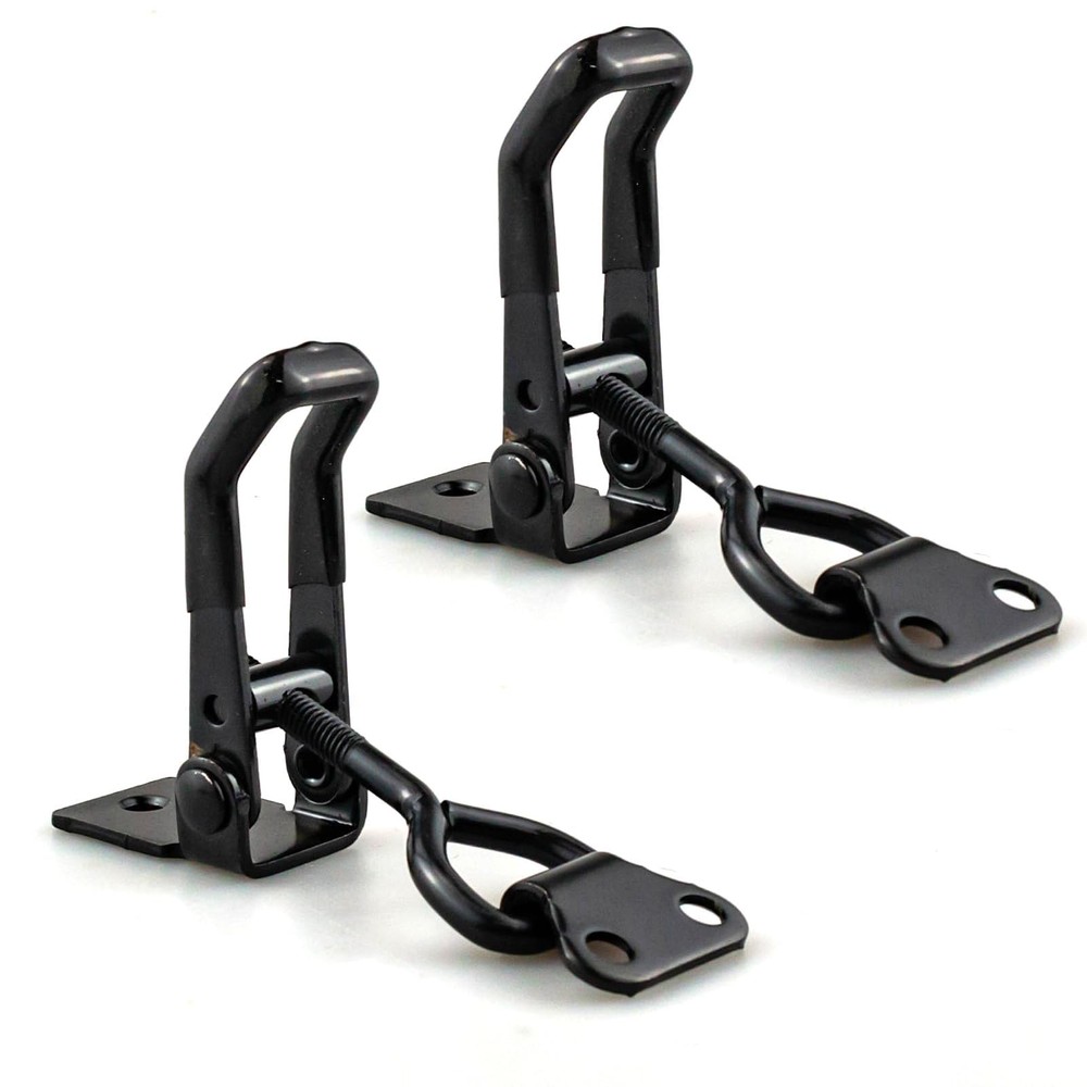 2-Pack Heavy-Duty Black Toggle Latch Clamp - 300lbs Adjustable Pull