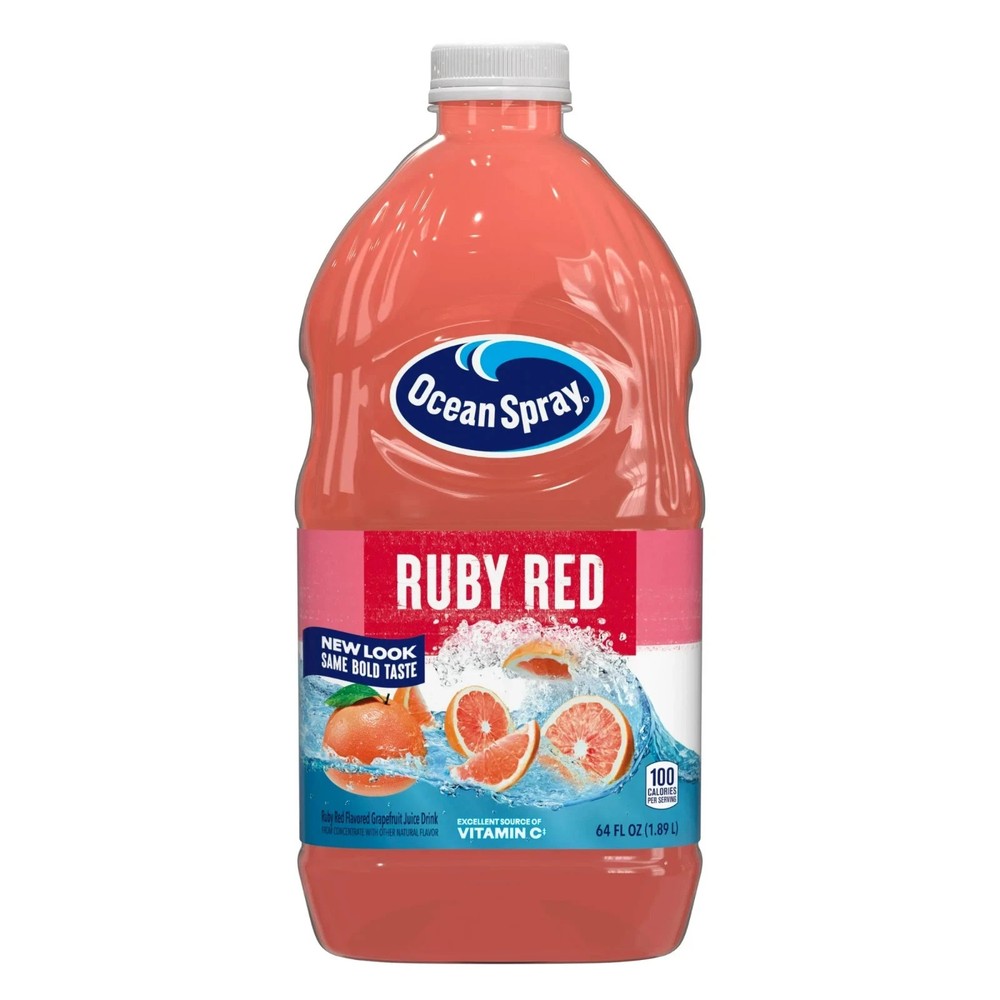 Ocean Spray Ruby Red Grapefruit Juice Drink, 64 fl oz Bottle (2 pack)...