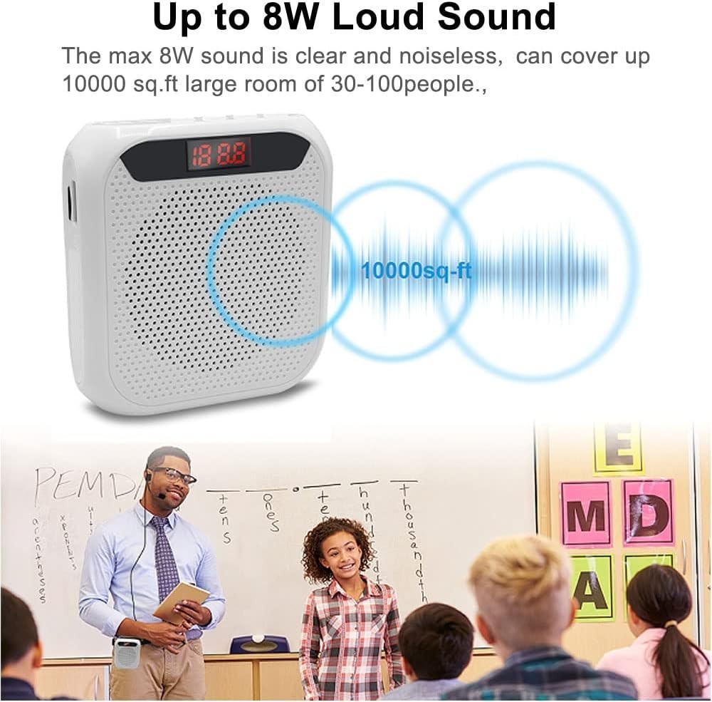Lightweight Headset Microphone Amplifier - Long Battery Life for Classes & Tours