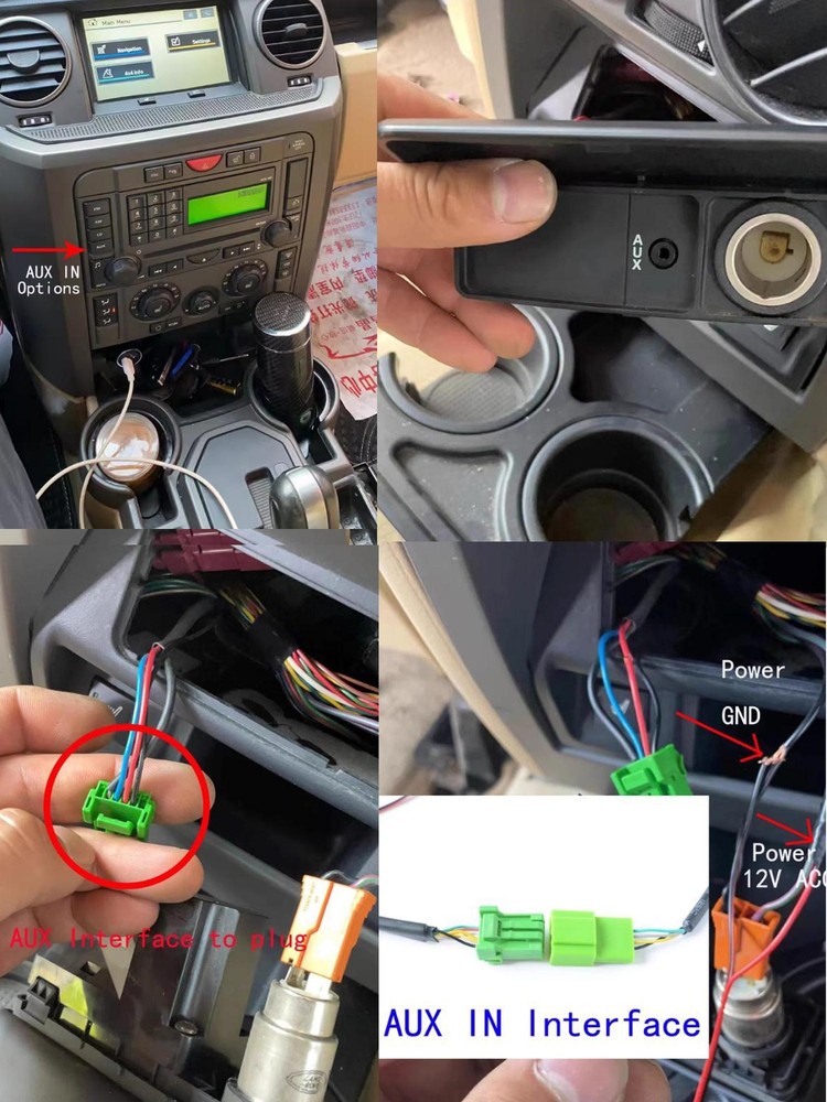 AUX Bluetooth Wireless Music MIC Cable For Range Rover Evoque Discovery Jaguar