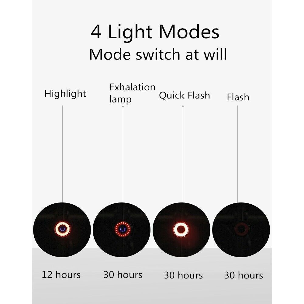 Bicycle Tail Light Q3 Smart Sensor Brake Light Night Riding Warning Light