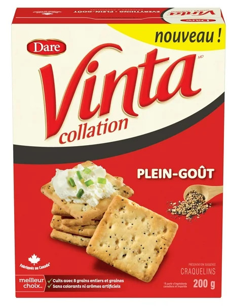 Dare Vinta Snacks Everything Flavor Crackers, 200g (2 Pack)