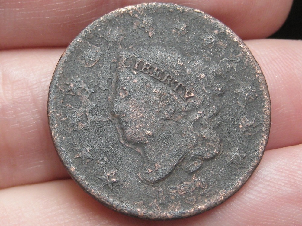 1832 Matron Head Large Cent Penny- VG Details, Medium Letters