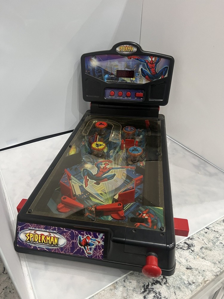 Marvel SPIDER-MAN 3 2007 Table-Top Mini Pinball Machine Used Tested WORKS