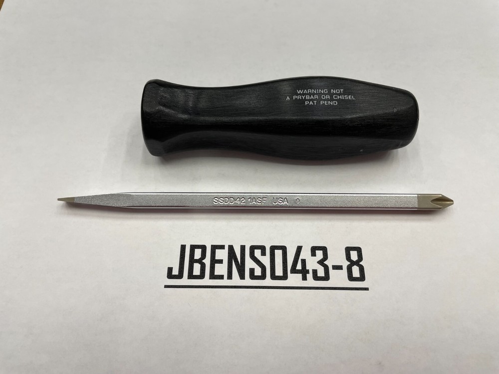 Snap-on Tools MINT RARE BLACK Hard Grip Interchangeable Blade Screwdriver SDDD42