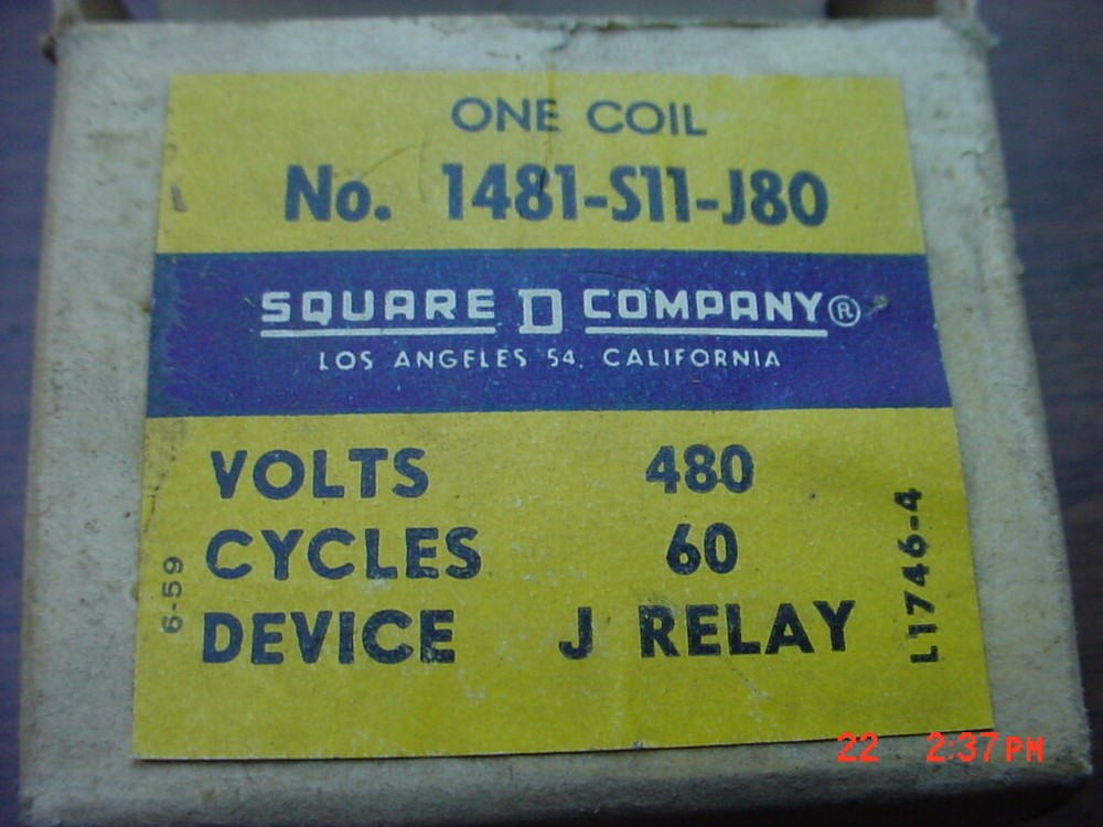 Square D Magnet Coil 1481-S11-J80