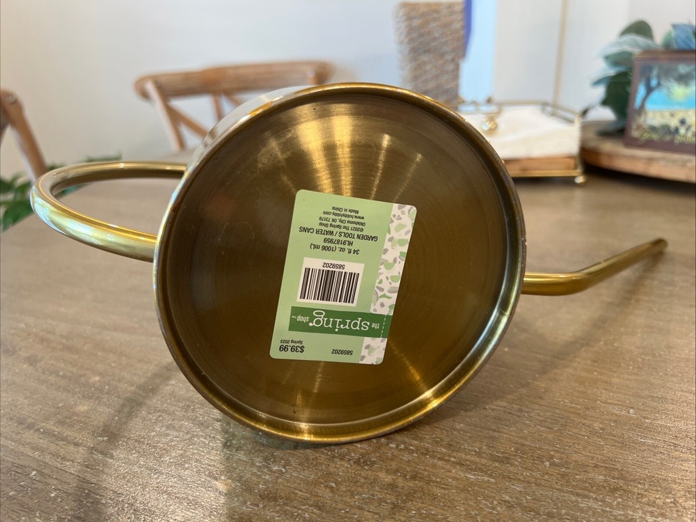 Gold Tone Watering Can