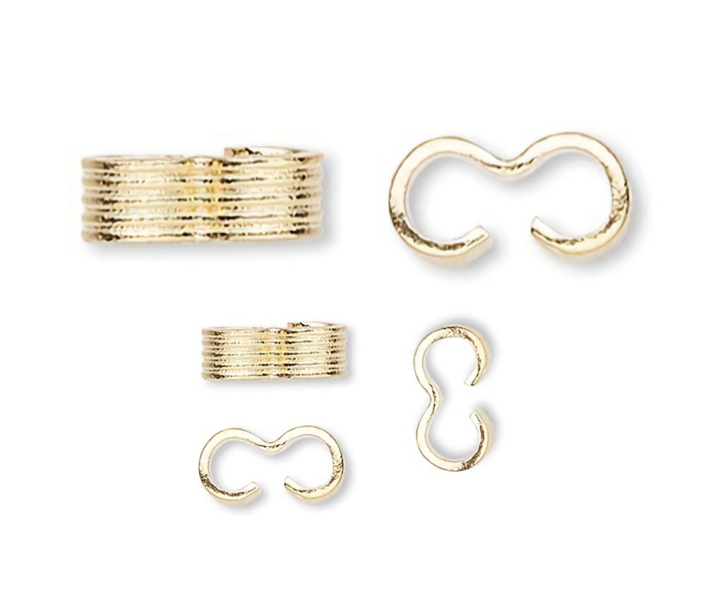 Link, 50 Gold Plated Brass 6.5x2.5mm Lined Pattern Link Connectors