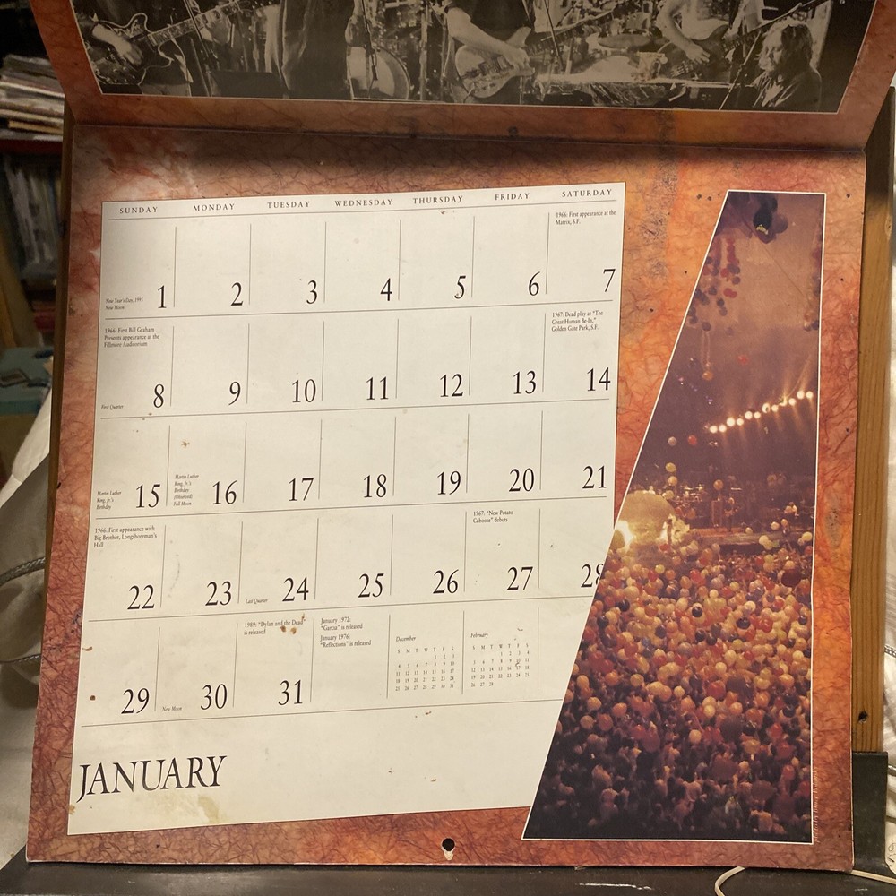 Vintage Grateful Dead Calendar 1995
