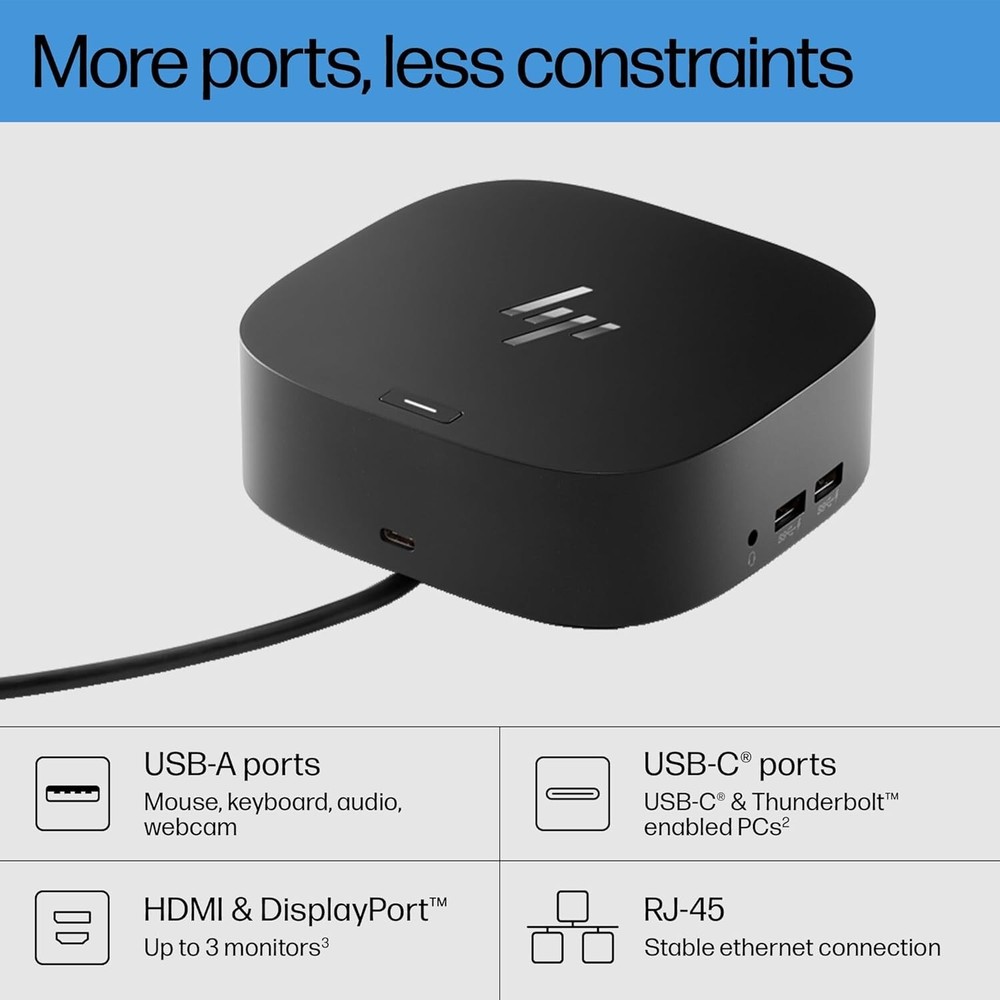 NEW HP USB-C Dock G5 - Single Cable for Charging, Networking, or Data Transfers