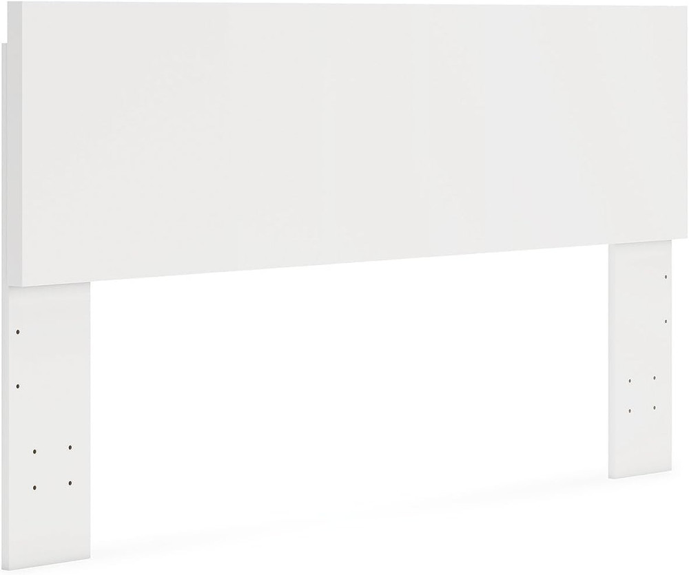 Onita King Size White Scandinavian Solid Finish Panel Headboard