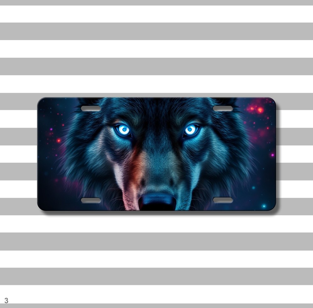 Powerful Wolf License Plate Customizable Car Tag Gift Idea