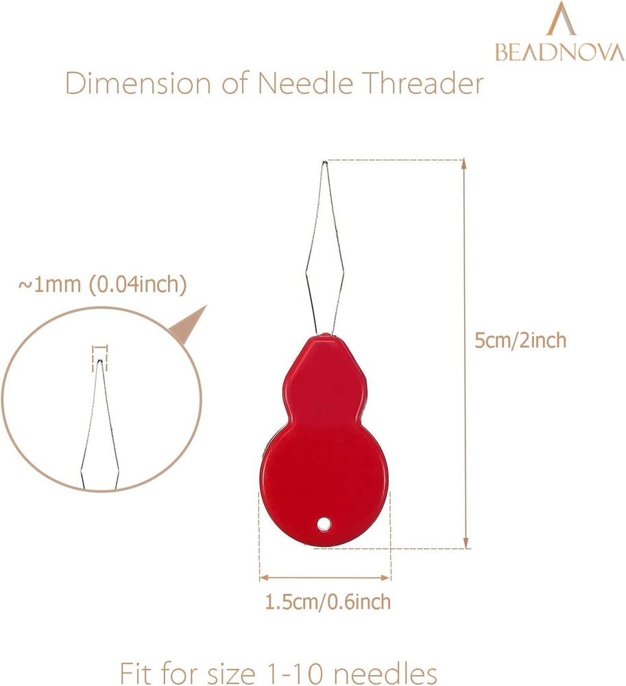 20 Pcs Needle Threader for Hand Sewing Plastic Wire Loop Simple Needle Threader