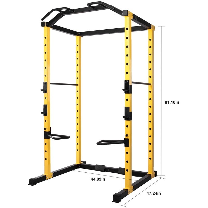 Adjustable Power Cage 1000lb Capacity Multi Function Rack W/ Lat Pull Down New