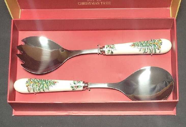 Spode Christmas Tree Salad Servers
