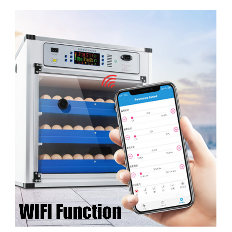 204 WiFi Egg Incubator Fully Automatic Turning Digital Brooder for Farm Home Use