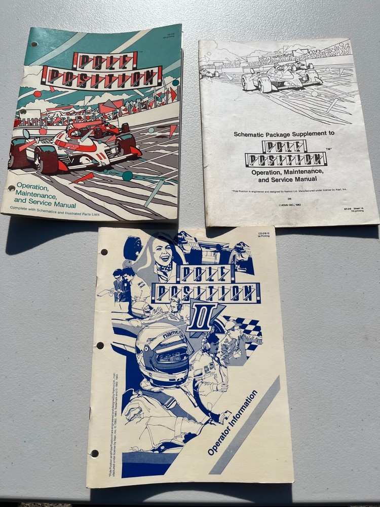 Atari Pole Position & Position II Arcade Service Manual & Schematic Supplement