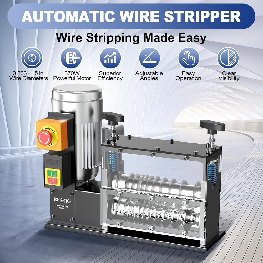 Wire Stripping Machine 0.06-1.5 inch,Visible Stripping Depth Reference,Wire S...
