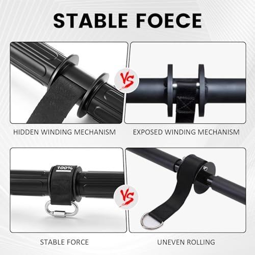 Forearm Strengthener & Wrist Roller，Forearm Exerciser with Thicker Black
