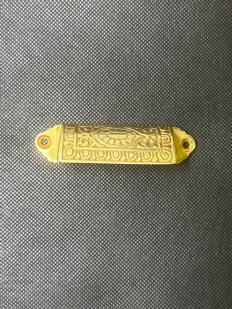 3-1/16" Victorian Style Cast Brass Bin Pull Front Mount