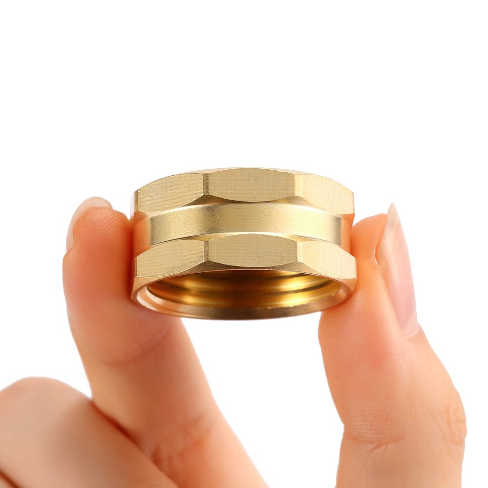 Sanpaint 4 Pack Garden Hose End Caps with Washers, Brass Spigot 4 Pack, Cap