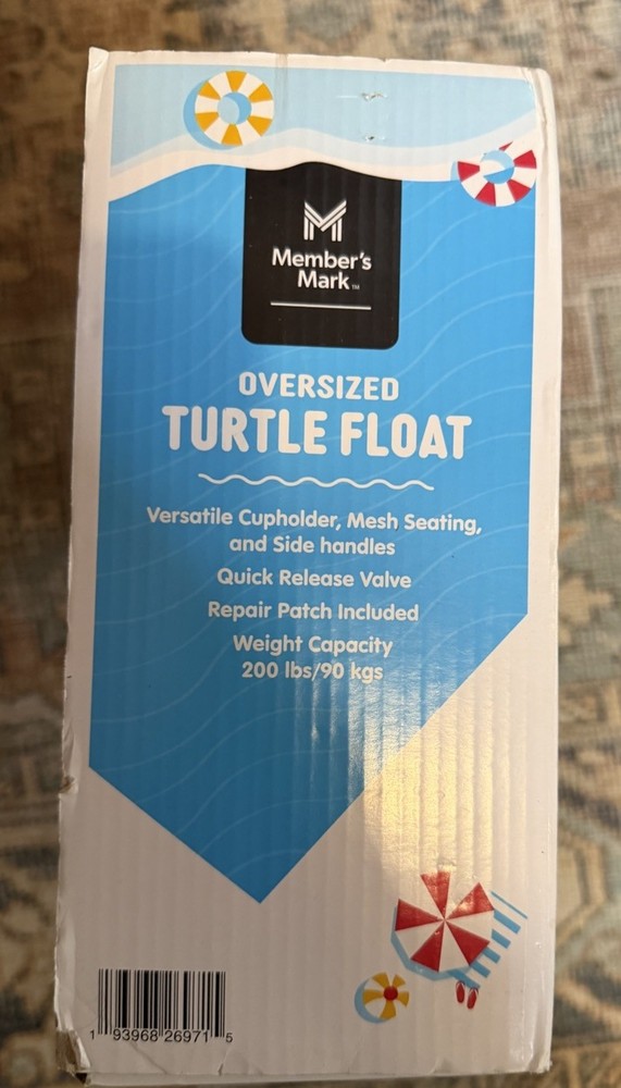 Member's Mark Oversized Turtle Pool Float, Mesh Seating, 56" Diameter