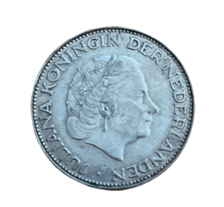 1963 2 1/2 Guldens Silver