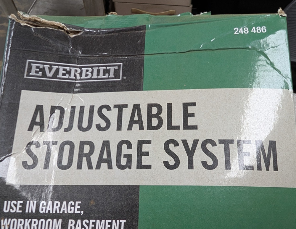 🤪 EVERBILT WALL MOUNT ADJUSTABLE STORAGE SYSTEM 248486
