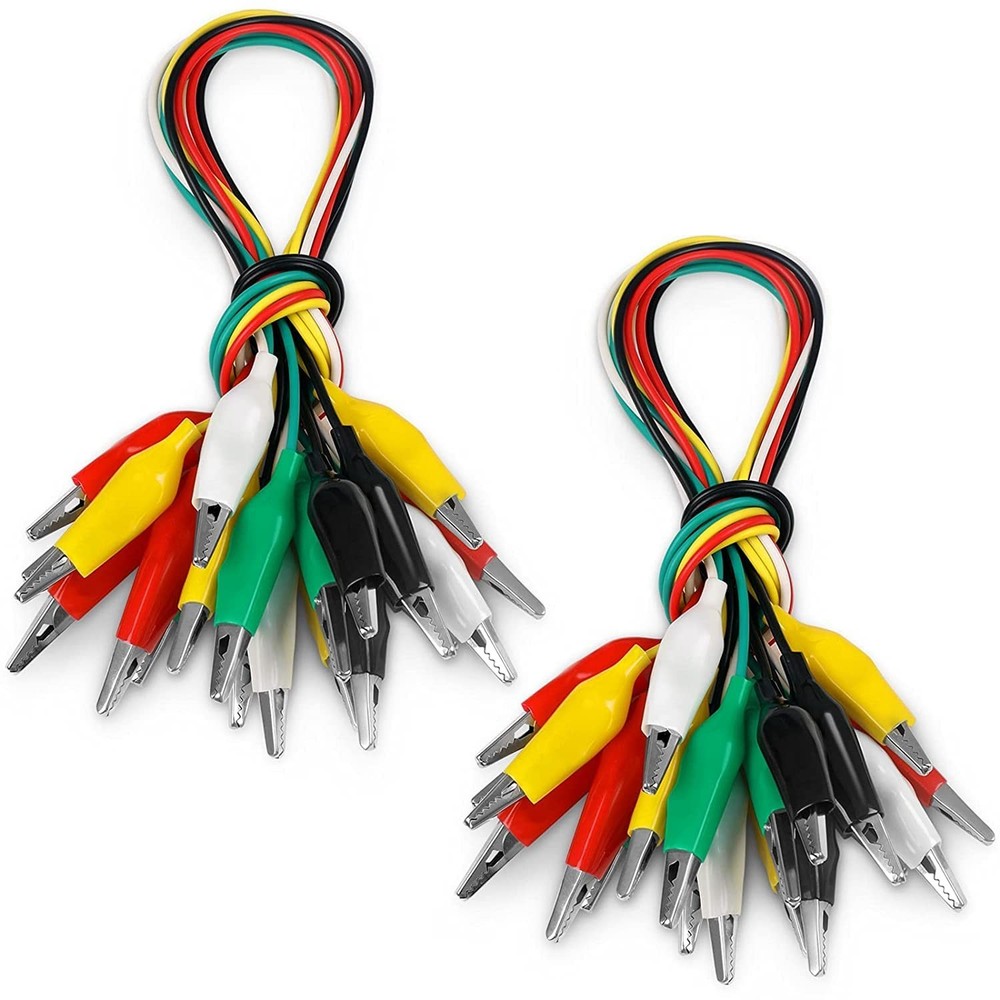 Electrical Test Jumper Cables 20 Pack with Alligator Clips for Circuits NEW
