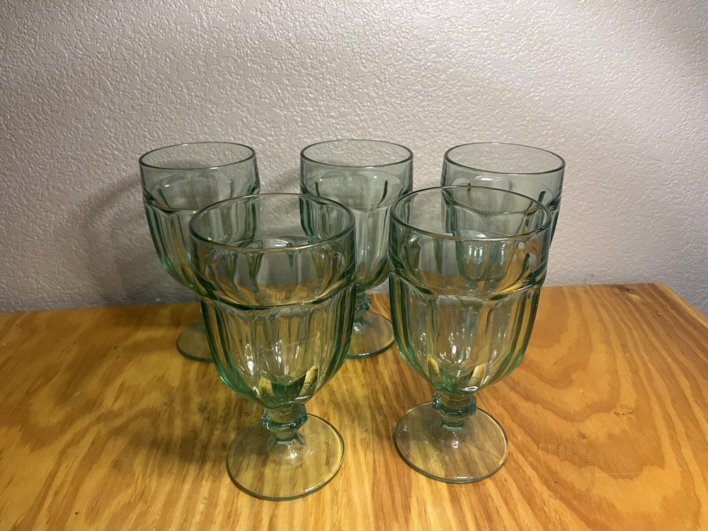 Libbey Duratuff Spanish Green Goblet