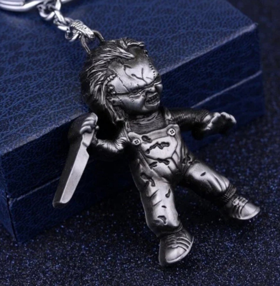 CHUCKY SILVER KEYCHAIN