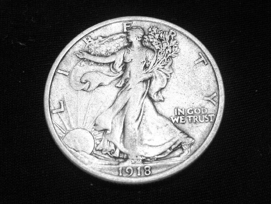 1918 Liberty Walking Half Dollar --- Extra Fine
