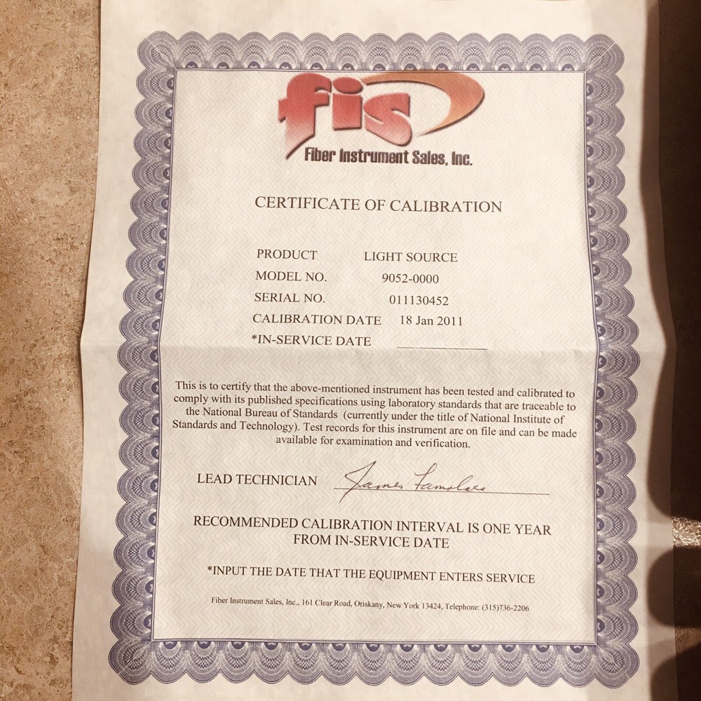 FIS power meter amd light source