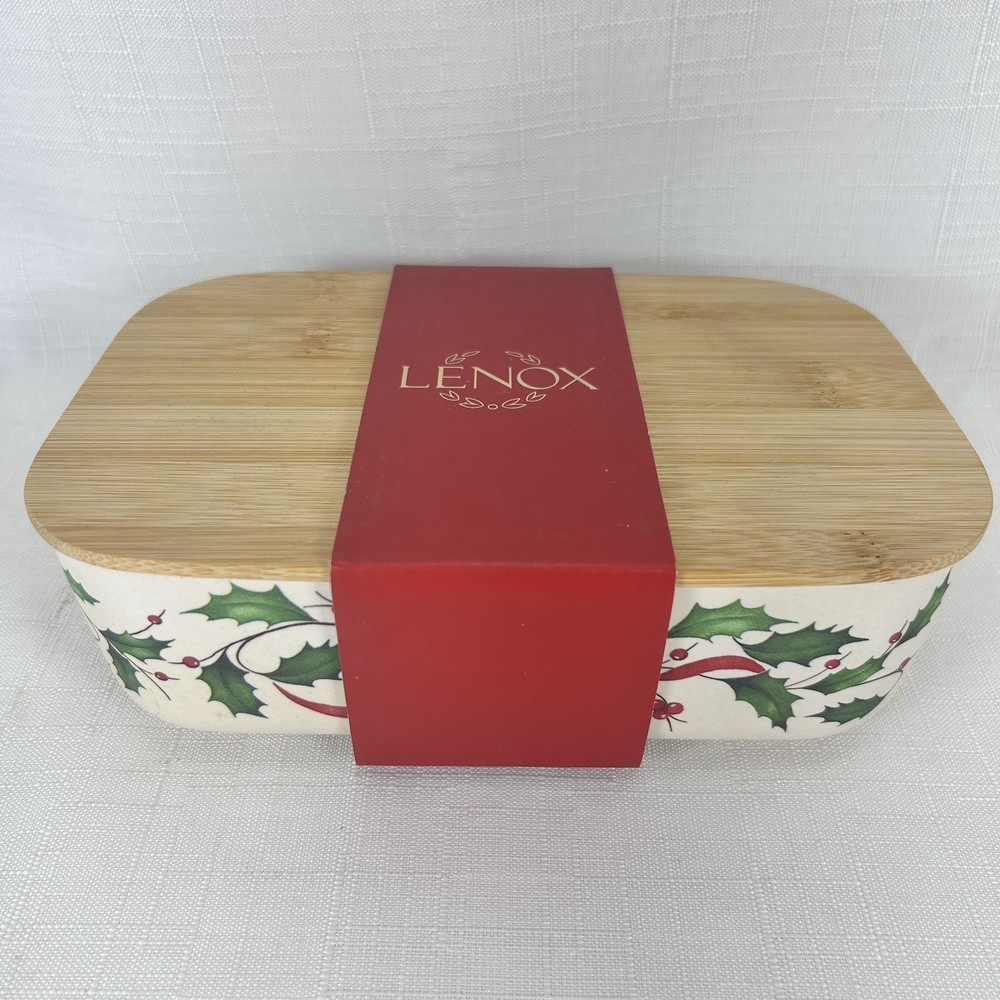 Lenox HOLIDAY ON THE GO Rectangular Bamboo Server NEW