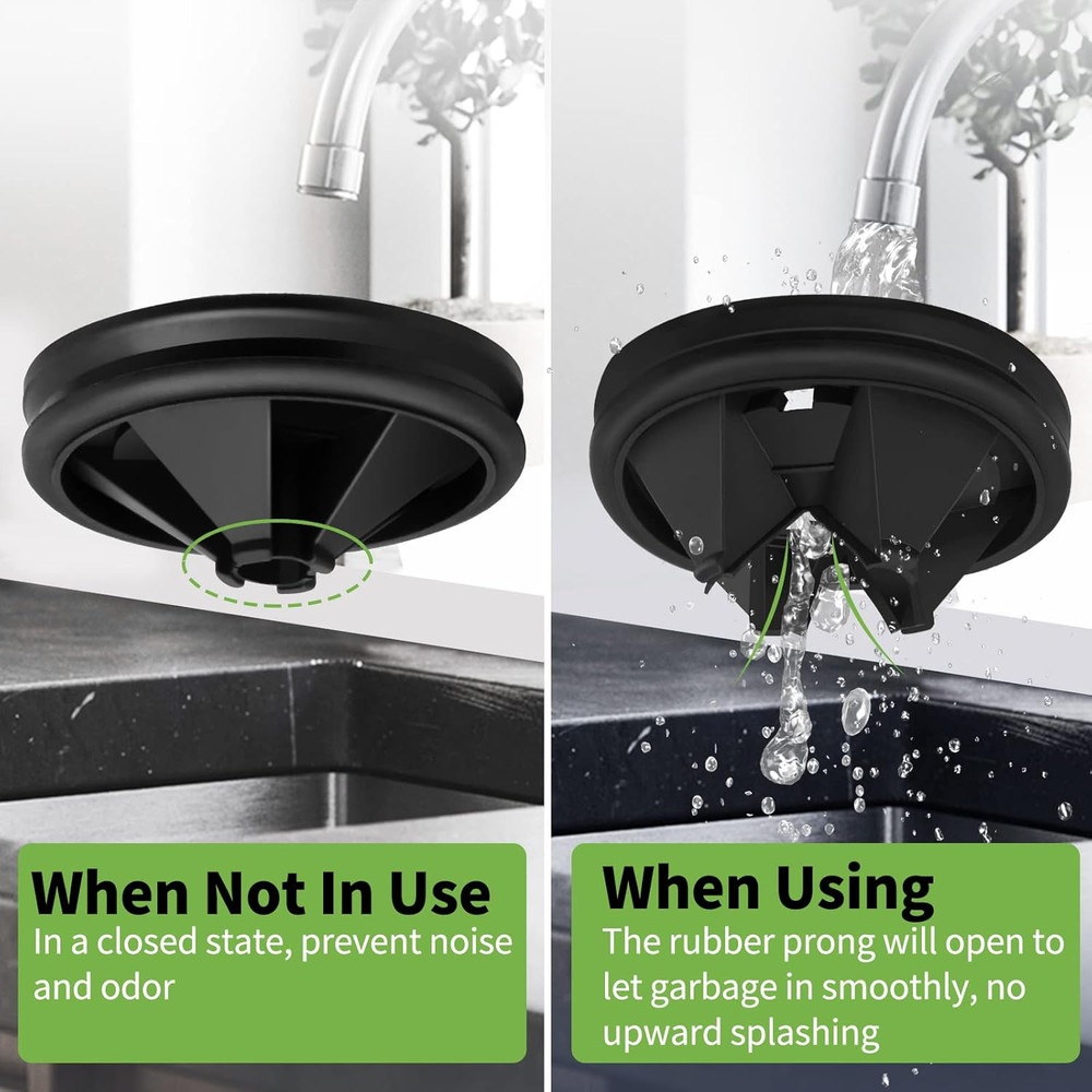 Garbage Disposal Splash Guards, 3 3/8" for Insinkerator Evolution Series, Quiet