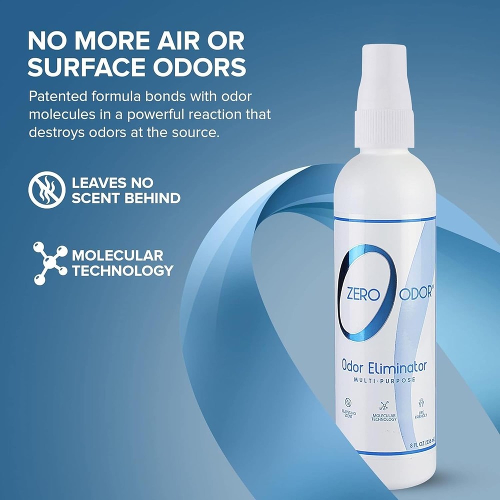 8oz Powerful Odor Eliminator Spray – Biodegradable, for Kitchen, Bathroom & More