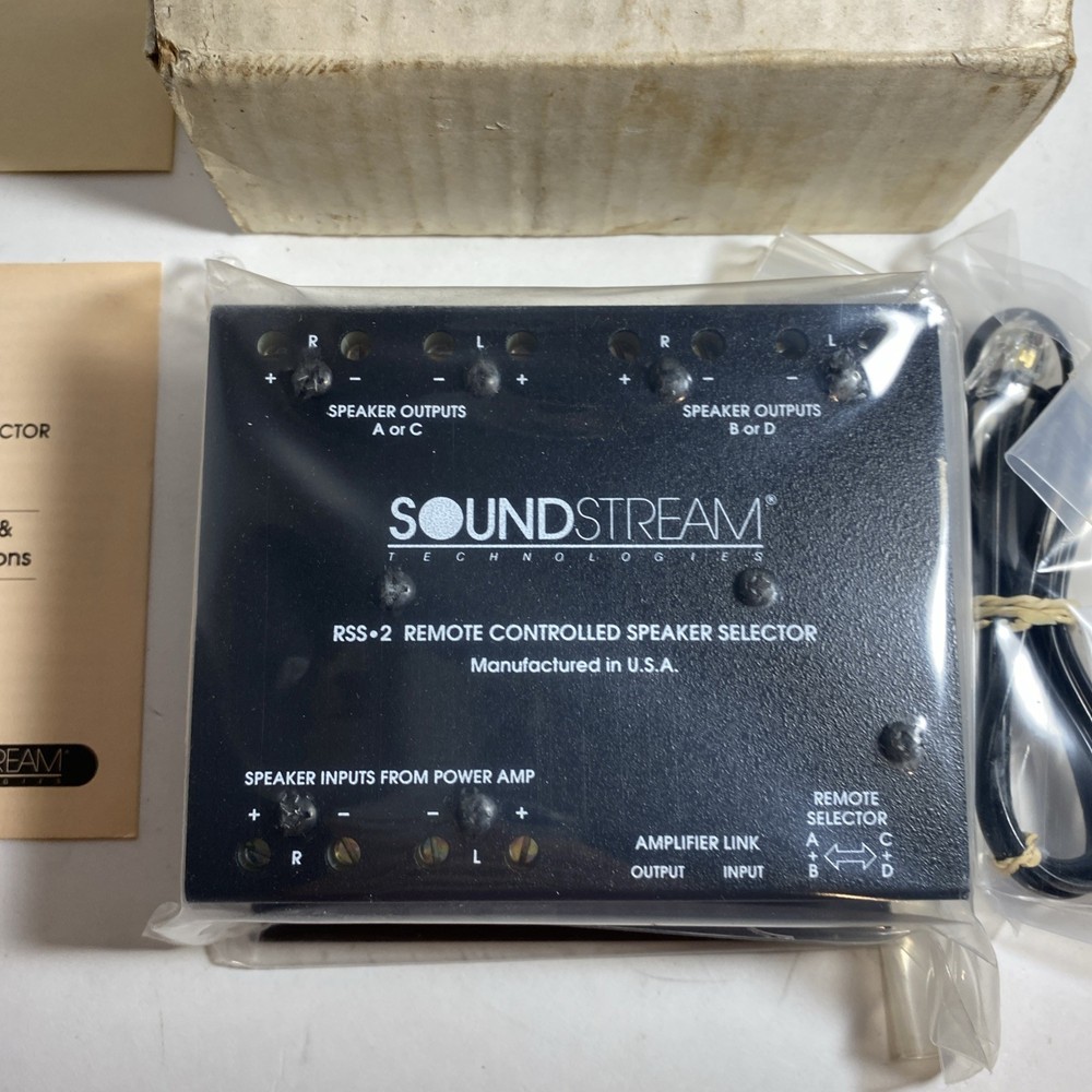Soundstream Technologies RSS 2 Remote Controlled Speaker Selector New Made In US