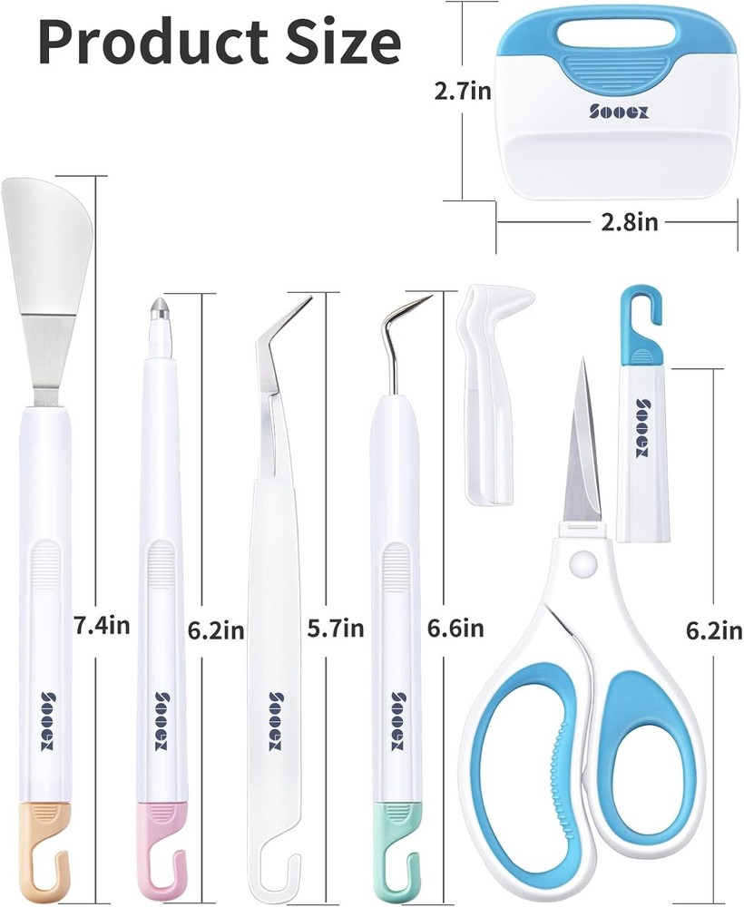 Weeding Tools for Vinyl, 6PCS Basic Tools Set, Precision Craft Vinyl Tool Kit ..