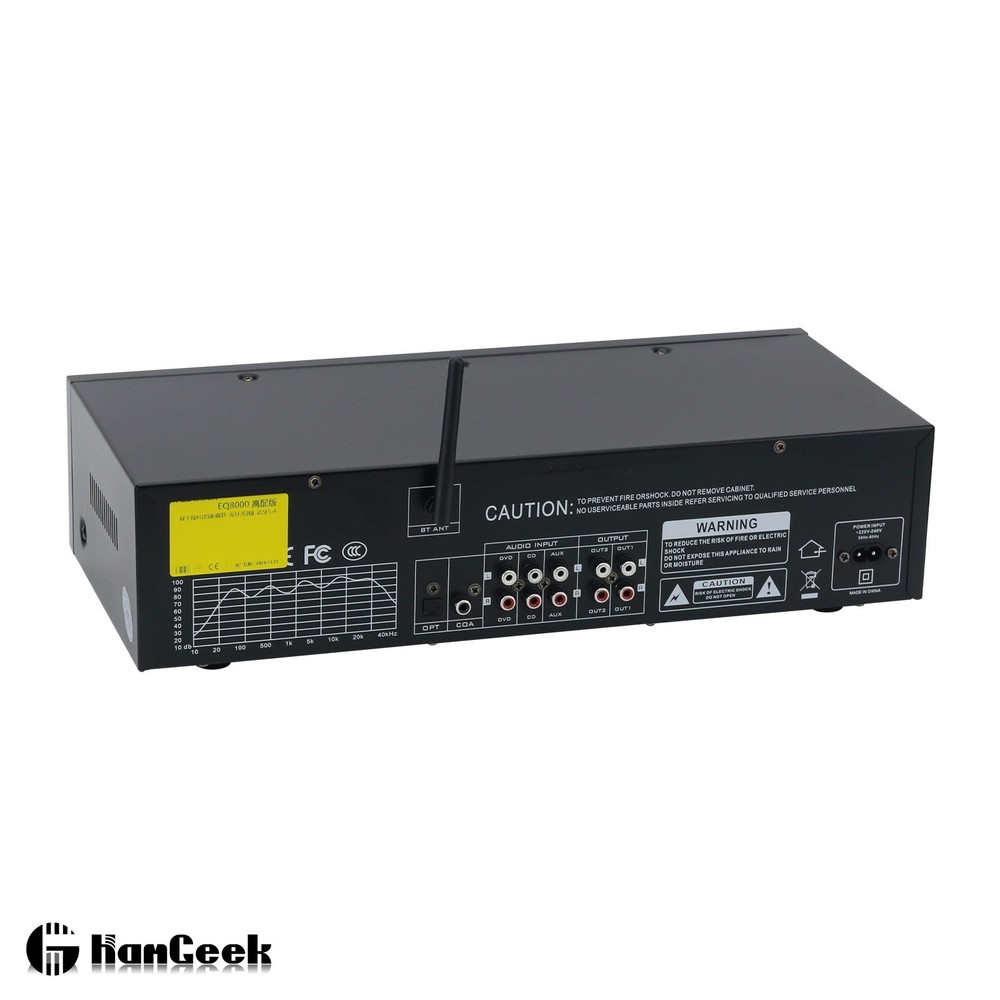 EQ8000 220V Green LED EQ Equalizer Bluetooth5.4 Digital Audio Decoder Processor