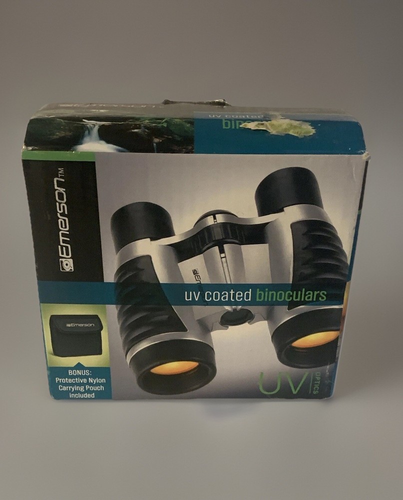 Emerson UV Coated Binoculars W/ Protective Carrying Pouch Ruby Colored Optics