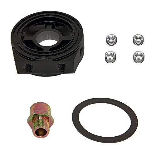 GlowShift Oil Filter Sandwich Plate Thread Adapter - 3/4-16 Thread - Install