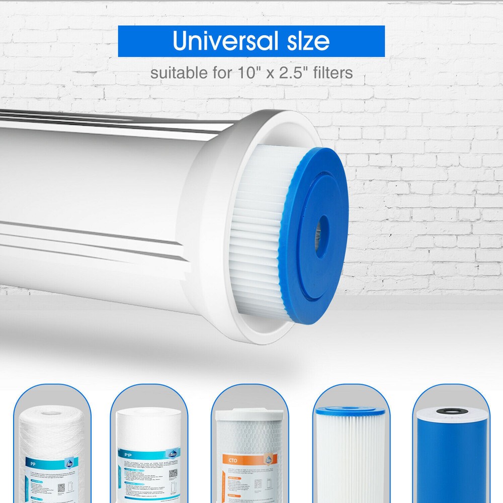 SimPure 10" x 2.5" Whole House Water Filter Housing Filtration System 3/4" NPT