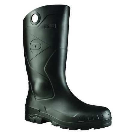 Dunlop 8677533 Chesapeake Plain-Toe Pvc Work Boots, Waterproof, Black, Size 9