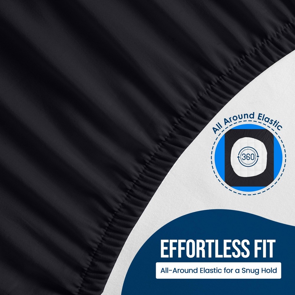 Twin Mattress Protector Waterproof Terry Soft Breathable Deep Pocket Black 1Pc