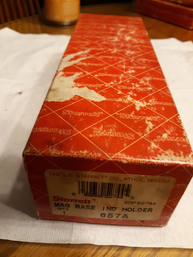 Starrett Magnetic Base No. 657A With Box and Attachment