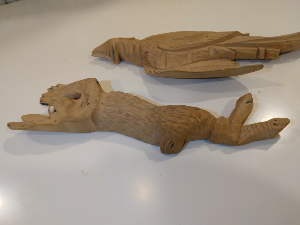 VINTAGE CUCKOO CLOCK RABBIT AND PHEASANT TRIM PIECES
