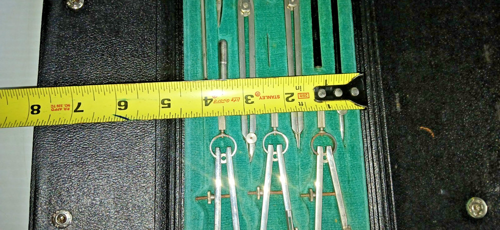 Vintage Hoffritz N.Y. Germany #6101 Precision Drafting Compass & Tools Set