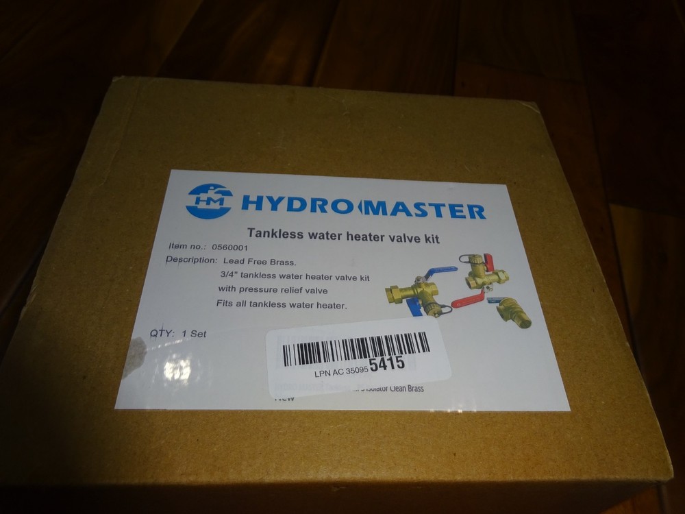 HYDRO MASTER Tankless Water Heater Service Valve Kit with Pressure Relief Valve